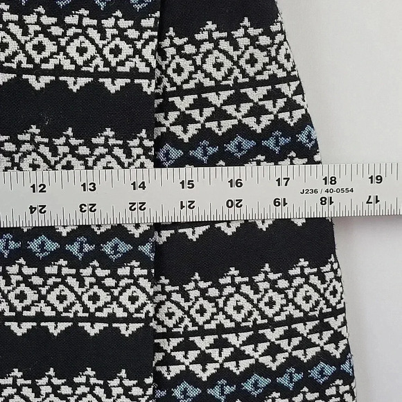 LOFT Faux Wrap Cotton Blend Mini Skirt Boho Print Size 6 - Picture 10 of 13